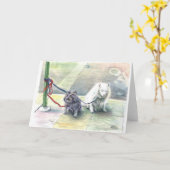 Carte Les chiens obéissants (Fleur jaune)