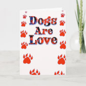 Carte Les Chiens Sont Amour Nouveau Chien Accueil Adopti (Devant)