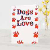 Carte Les Chiens Sont Amour Nouveau Chien Accueil Adopti (Fleur jaune)