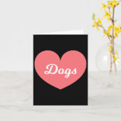 Carte Les Chiens Sont Ce Que J'Aime Beaucoup Plus Que Mo (Fleur jaune)