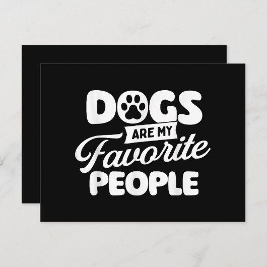 Carte Les chiens sont mes gens préférés - Propriétaire d (Devant / Derrière)