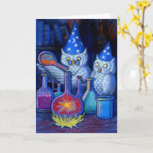 Carte Les chimistes du hibou (Fleur jaune)