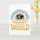 Carte Les chiropraticiens adaptent la conception mondial (Fleur jaune)