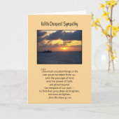 Carte Les choses les plus précieuses...Sympathie (Fleur jaune)