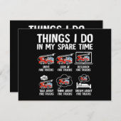 Carte Les Choses Que Je Fais Dans Mes Camions De Secours (Devant / Derrière)