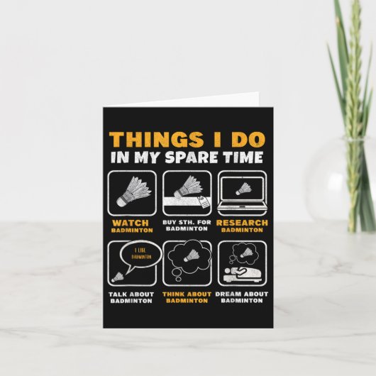 Carte Les Choses Que Je Fais Dans Mon Temps De Rechange  (Devant)