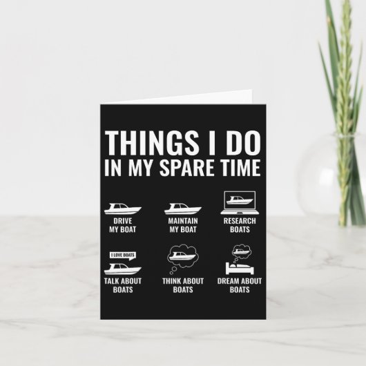 Carte Les Choses Que Je Fais Dans Mon Temps De Secours B (Devant)