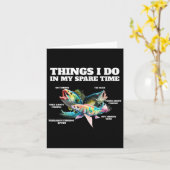 Carte Les choses que je fais dans mon temps libre Drôle  (Fleur jaune)