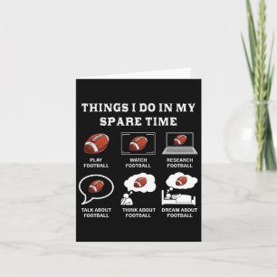 Carte Les Choses Que Je Fais Dans Mon Temps Libre Footba