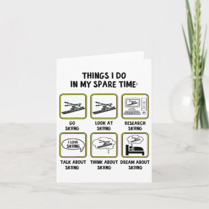 Carte Les Choses Que Je Fais Dans Mon Temps Libre Ski Sp