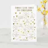 Carte Les choses que nous aimons à propos de vous Annive (Fleur jaune)