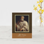 Carte Les clés de St Peter au royaume, prient pour nous (Fleur jaune)