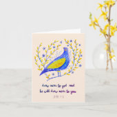 Carte Les colombes de la paix : l'unité et l'harmonie en (Fleur jaune)