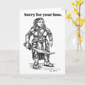 Carte Les condoléances de Gamer (Fleur jaune)