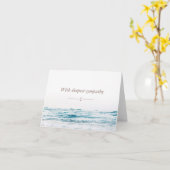 Carte Les condoléances des vagues océaniques (Fleur jaune)