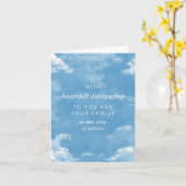 Carte Les condoléances du ciel bleu nuageux (Fleur jaune)