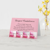 Carte Les condoléances les plus profondes (Fleur jaune)