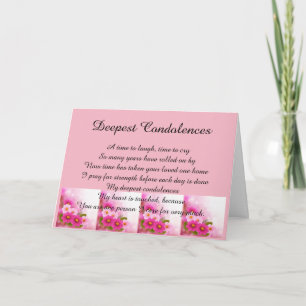 Carte Les condoléances les plus profondes