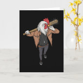 Carte Les coqs combattent (Fleur jaune)