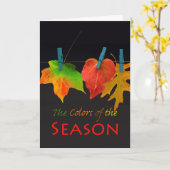 Carte Les couleurs de la saison, voeux d'automne (Fleur jaune)