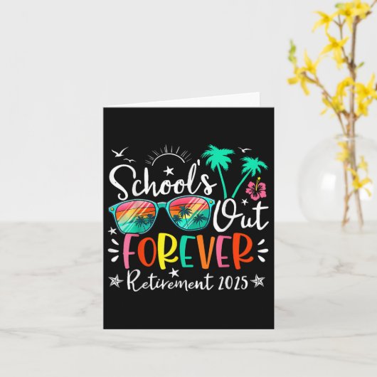 Carte Les cours sont terminés pour toujours Professeur r (Fleur jaune)