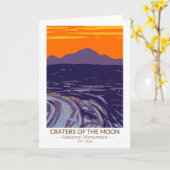 Carte Les cratères du Monument National de la Lune Idaho (Fleur jaune)