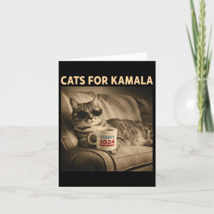 Carte Les Dames Pour Kamala Drôle Chat 2024 Président Ka