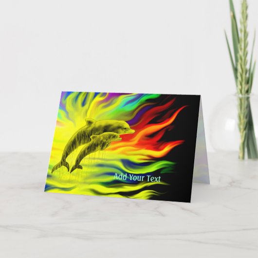 Carte Les dauphins sous le soleil (Devant)