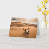 Carte Les déserts | Crâne de vache Dunes de sable ondulé (Fleur jaune)