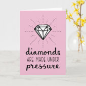 Carte Les Diamants Sont Faits Sous Citation De Pression  (Fleur jaune)