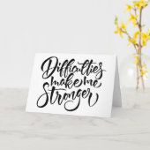 Carte Les difficultés me rendent plus fort (Fleur jaune)