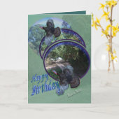 Carte Les dindes sauvages vol-personnalisent dedans (Fleur jaune)