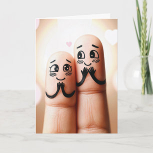 Carte Les Doigts Anniversaires En Amour