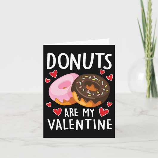 Carte Les Donuts Sont Mes Valentines Hommes Femmes Garço (Devant)