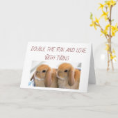 CARTE LES DOUBLES SONT LE DOUBLE DE L'AMOUR ET DES FÉLIC (Fleur jaune)