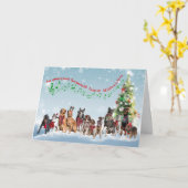 Carte Les douze chiens de Noël (Fleur jaune)