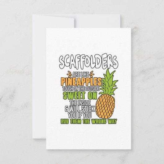 Carte Les Échafaudeurs Sont Comme Des Ananas. (Devant)
