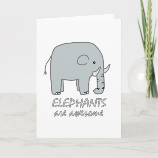 Carte Les éléphants sont géniaux (Devant)