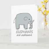 Carte Les éléphants sont géniaux (Fleur jaune)