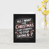 Carte Les élèves disent 6-7 67 Six Sept Prof de comédie  (Fleur jaune)