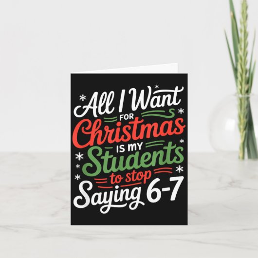 Carte Les élèves disent 6-7 67 Six Sept Prof de maths dr (Devant)