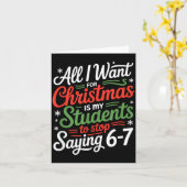 Carte Les élèves disent 6-7 67 Six Sept Prof de maths dr (Fleur jaune)