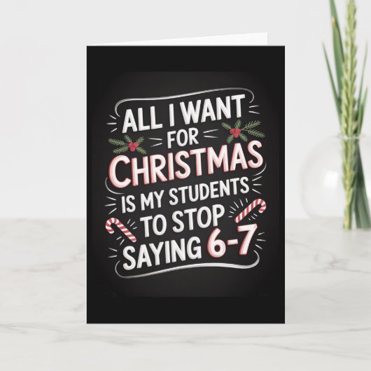 Carte Les élèves disent 6-7 67 Six Sept Prof Drôle Chr (Devant)