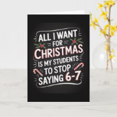 Carte Les élèves disent 6-7 67 Six Sept Prof Drôle Chr (Fleur jaune)