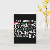 Carte Les élèves disent 6-7 67 Six Sept Prof Drôle Chr (Fleur jaune)