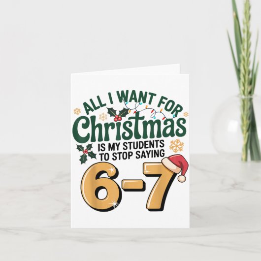 Carte Les élèves disent 6-7 67 Six Sept Prof Drôle Chr (Devant)