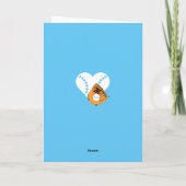 Carte Les enfants Baseball Heart Classe Saint Valentin B (Dos)
