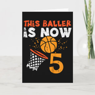 Carte Les enfants Ce Ller a maintenant 5 Sketll 5e anniv