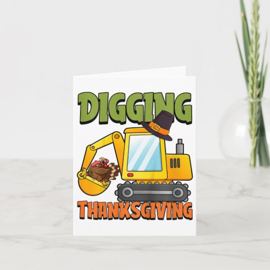 Carte Les enfants creusent Thanksgiving Day Cool Excavat (Devant)