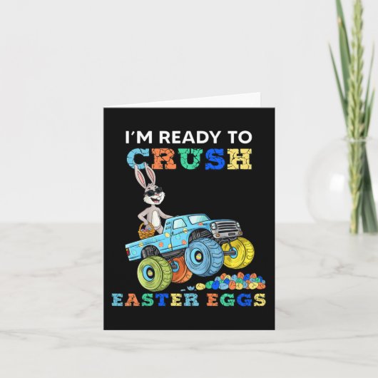 Carte Les Enfants Je Suis Prêt À Écraser Les Oeufs De Pâ (Devant)